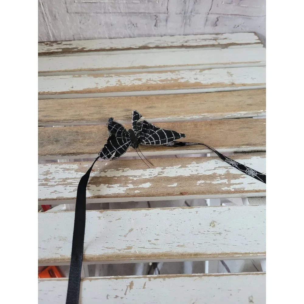 Black‎ Halloween butterfly clip-on home decor hair